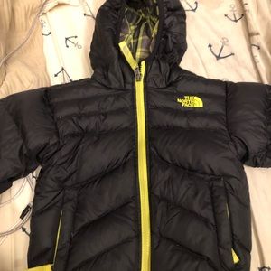North face hooded puffer jacket. 2t